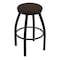 Holland Bar Stool Co 30" Swivel Bar Stool, Black Wrinkle, Rein Coffee Seat X802 - alternate 1